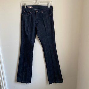 Red Engine Scarlett Denim Dark Blue Flare Cut Jean